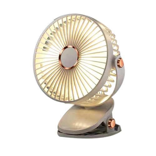 Eighosee Ventilador con Clip de 6 Pulgadas, 1200 MAh, Recargable por USB, Fuerte Energía Eólica, Mini Ventilador Silencioso y Conveniente para Escritorio y Oficina,