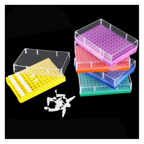 Support tubes à centrifuger en PP de qualité supérieure, 5 boîtes de stockage 96 trous
