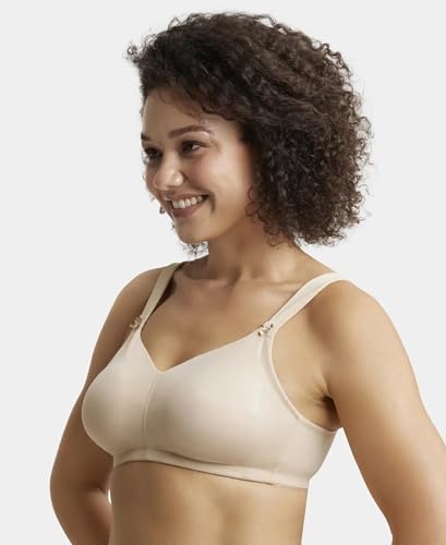 Image of Jockey 1841 Minimizer Bra | Wirefree | Non Padded | Full Coverage with Broad Fabric Straps | Microfiber Nylon Elastane Fabric