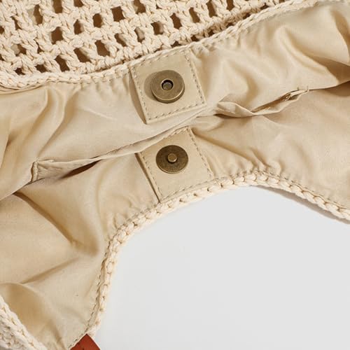 Bolso de playa tejido boho con forro impermeable para verano miniatura 2