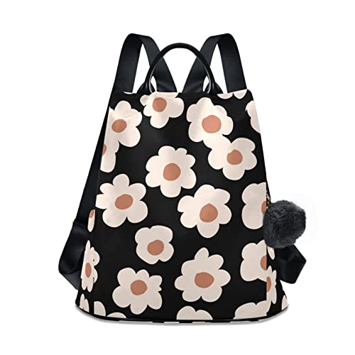 Image of Fustylead Boho Flower Print Fashion Backpack Purse for Women Anti Theft Back Pack Shoulder Bag