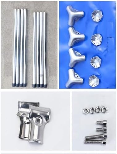 Transparent Fish Pond Canvas Frame with Drain Valve - Ideal for Aquatic Farming & Water Storage, Durable Outdoor Water Garden Solution