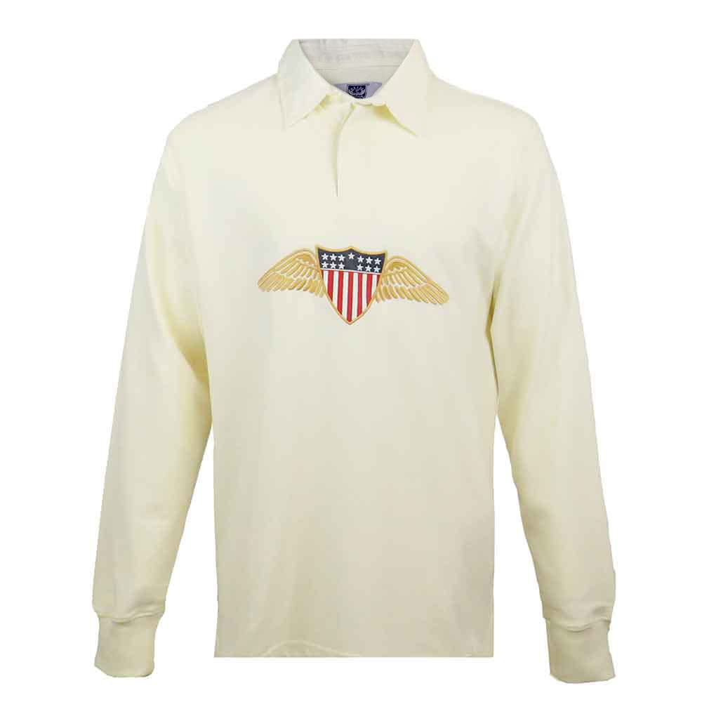 Ellis 1871 Rugby Men's Ecru Vintage Usa Rugby Shirt Classic Rugby Union