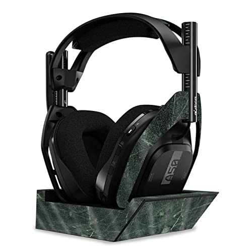 Image of MightySkins Glossy Glitter Skin Compatible with Astro A50 Wireless Headphones + Base Station (Gen 4) - Green Marble | Protective, Durable High-Gloss Glitter Finish | Easy to Apply | Made in The USA