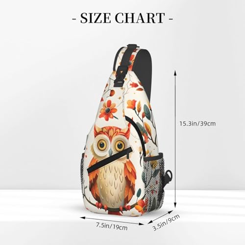 Bolso Cruzado Ligero Cartoon Owl para Senderismo miniatura 3