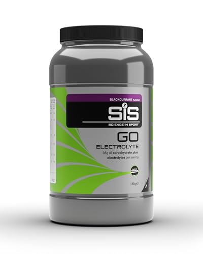 Science In Sport GO Electrolyte Powder Energy Drinks High Carbohydrates and Sodium Blackcurrant Flavour 32 Servings Per 1.6kg