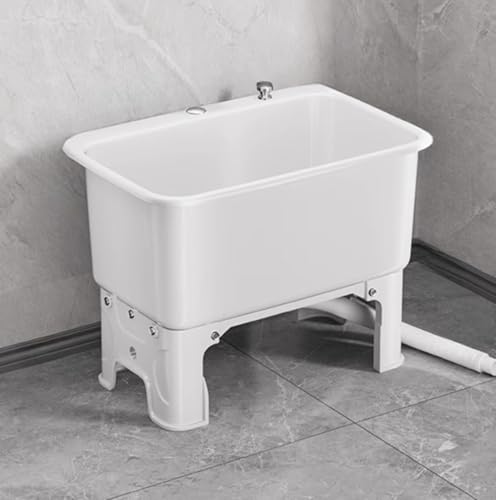 【Yecox】 簡易流し台 キッチンシンク ガーデン流し台 プラスチック 自立型 深型シンク 低い 蛇口なし 組立簡単 持ち運び可能 使いやすい 屋外用 ガーデン キャンプ 家庭 工場(60*40*46.5cm,C)