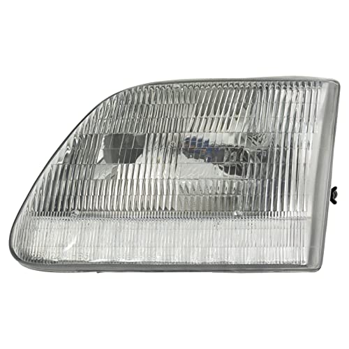 Image of TRQ Driver Side Headlight Assembly Compatible with 1997-2002 Ford Expedition 1997-2003 F150 1997-1999 F250 2004 F150 Heritage Truck FO2502139