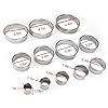 12 Pieces Round Cookie Biscuit Cutter Set,Graduated Circle Pastry Cutters,18/8 Stainless Steel Cookie Cutters and Donut Cutter Ring Molds #2