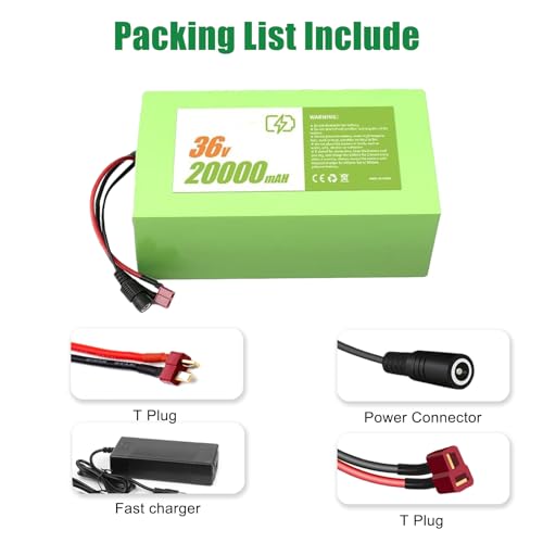 Image of 36V 20000mAh Lithium Battery Pack, Ebike Battery with 20A BMS,for 200-800W E-Bike,Scooters, ATVs, Motorcycles and More, for 100-1000W Motor