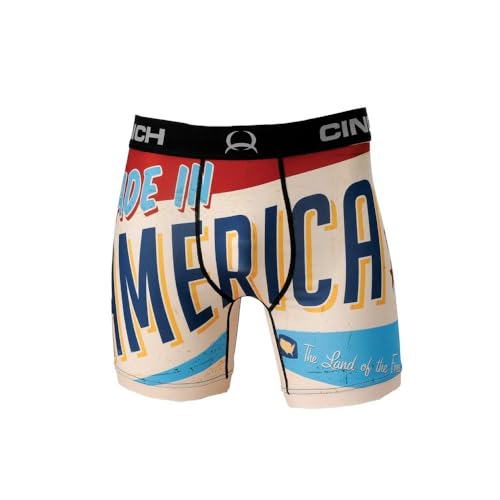 Cinch Mens 6 inch America Boxer Brief XL Multi