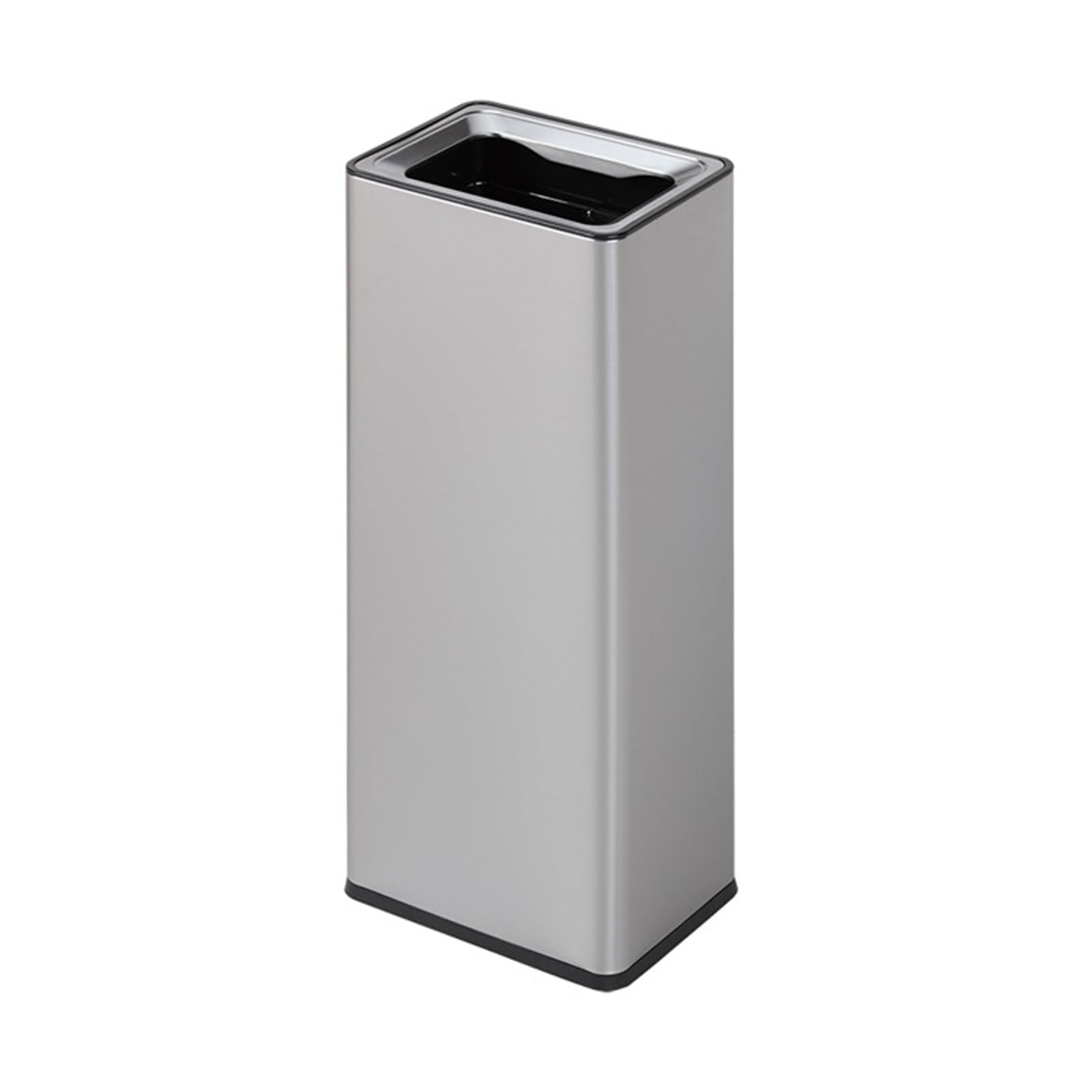 Z4T8M2K6G5 Waste Bin Stainless Steel Open Top Trash Can Garbage for Kitchen Bathroom Office and More with Removable Bin Trash Can(Gris)