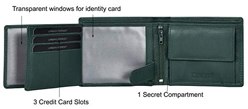 Oliver Leather Wallet for Men, Green in Wooden Box, Contemporary4