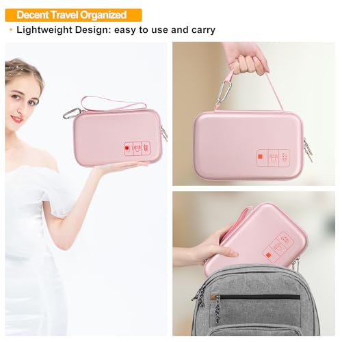 Image of Elonbo Diabetic Supplies Travel Case for Glucose Meter Diabetes Testing Kit | Portable Diabetes Testing Kit Storage Organizer Bag, Glucose Meter Insulin Pen Carrying Case for Test Strips Lancets, Gold