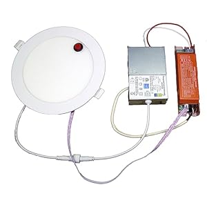 LED & Lighting Solutions LED 4″ Dimmable, Ultra-Slim LED Recessed Downlight w/90 Min Emergency Battery Backup, 9w, CCT Selectable 2700K-6000K, 720 lumens, 80 CRI, UL/ETL/IC/Damp Rated, Energy Star