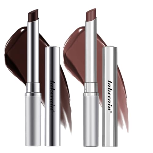 2PCS Honey Lipstick, Black & Nude Hydrating Tinted Lip Balm For Dry Lips, Nourishing Lip Balm Natural Tint Lipstick Lip Care Makeup (# Black+Nude)