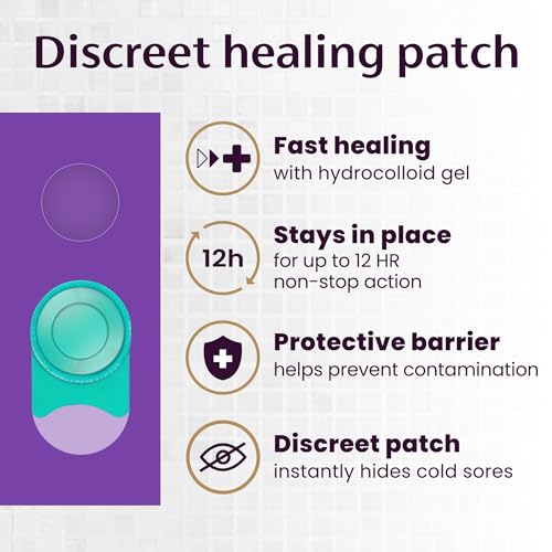 Image of Mederma Cold Sore Discreet Healing Patch - Hydrocolloid Gel for Fast Healing, Relieves Pain, Redness & Swelling, Conceals Cold Sores, 15 Count (Pack of 4)