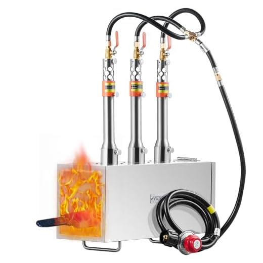 VEVOR Portable Propane Forge, 3 Burner Farrier Forge, 2600℉ Tool and Knife Making Blacksmithing Gas Forge, Large Capacity Square Stainless Steel Gas Forging Tools and Equipment for Metal Forging