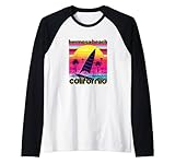 Photo Gallery hermosa spiaggia retro anni 80 stile souvenir spiaggia maglia con maniche raglan Photo Gallery hermosa spiaggia retro anni 80 stile souvenir spiaggia maglia con maniche raglan