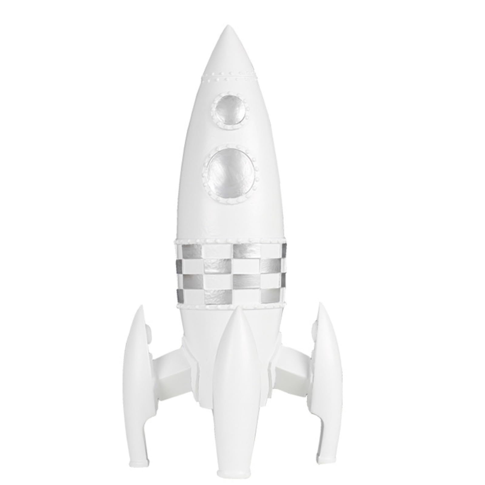 Figura Cohete Níveo Cohete corativo Morno Estatuilla para Niños