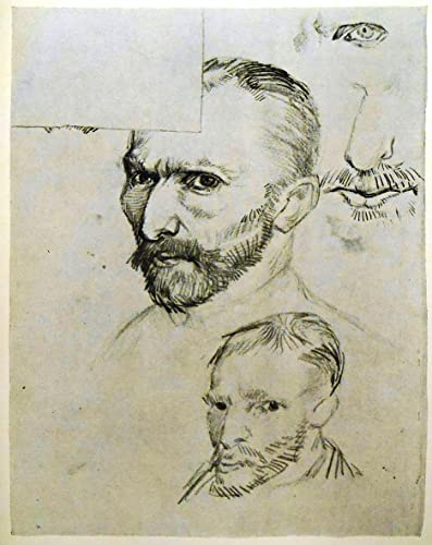 Affiche autoportraits de Vincent Van Gogh 60x90cm pour créer un salon élégant et inspirant