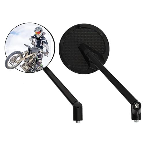 Espejos de fibra de carbono para moto y quad con diseño aerodinámico