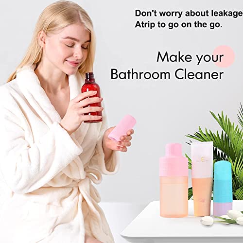 Deacocal-4-Pack-Reusable-Silicone-Travel-Accessory-Elastic-Sleeve-for-Leak-Proofing-For-Standard-and-Bulk-Travel-Sized-ToiletriesWhite