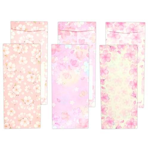 Sobres japoneses de flor de cerezo sakura papel washi autoadhesivo para cartas juego de 24