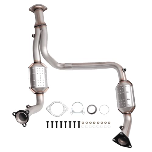 ZHRUIHAN High Flow Catalytic Converter Kit Compatible with 1999-2006 Silverado 1500 / Sierra 1500 Escalade/Avalanche/Tahoe/Suburban/Sierra 1500 Classic - 4.3L 4.8L 5.3L EPA OE: 18010 50511