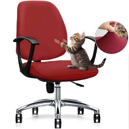 DHXYZZB Stretch Office Chair Covers, 2 PCS Removable Washable Chair Seat Cover Protector Cover with Ties, Universal Armchair Cover Slipcover