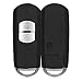 kwmobile Funda Llave Coche Compatible con Mazda Llave de Coche Keyless Go de 2 Botones - Repuesto plástico Duro para Mando de Auto - Negro