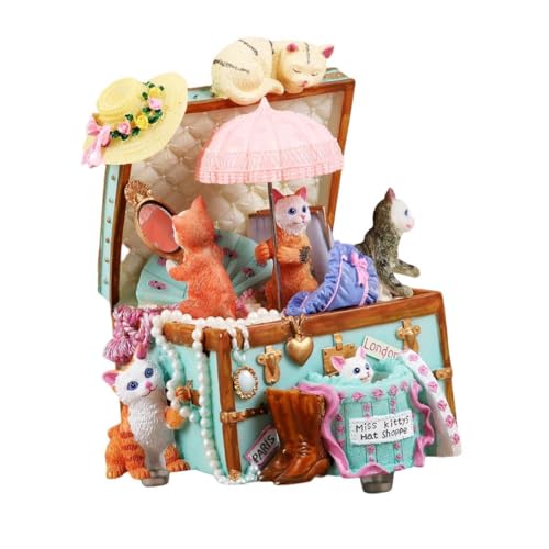 ILSMYSUTRA® Christmas Cat Gift Box Statue Tabletop Ornament for Home Living Room Bedroom ILSMYSUTRA® Christmas Cat Gift Box Statue Tabletop Ornament for Home Living Room Bedroom