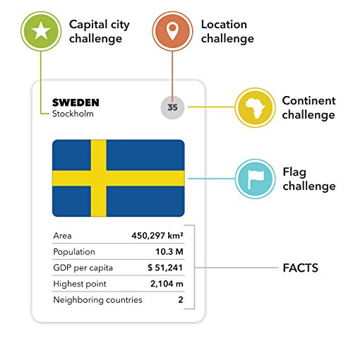 The World Game - Fun Geography Board Game - Educational Game for Kids & Adults - Cool Learning Gift Idea for Teenage Boys & Girls