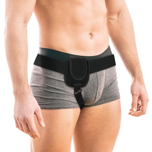 AOGOE Cinturón para Hernia Inguinal, Lado Derecho o Izquierdo, Braguero Hernia Inguinal Hombre, Cinturón de Hernia, Ajustable Post Cirugía Hernia Inguinal Soporte, Alivio Dolor Ingle