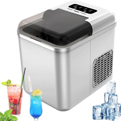 Cube de Glace Portable, Distributeur de Glace électrique autonettoyant de 1,3 L avec Scoop de Glace et Panier de Glace pour Le Restaurant du Bar à Domicile,...