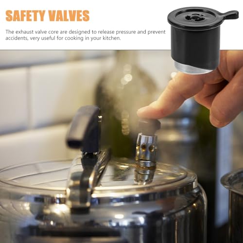 Conjunto de válvulas de seguridad para olla a presión con mango de liberación de vapor, válvulas limitadoras y de alivio de presión, cubierta anti-bloqueo, material PP y hierro, repuestos compatibles para olla eléctrica miniatura 3