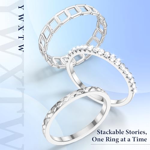 YWXTW Ring Cover for Oura and 14K Gold-Plated Oura Stacking Rings Silver2