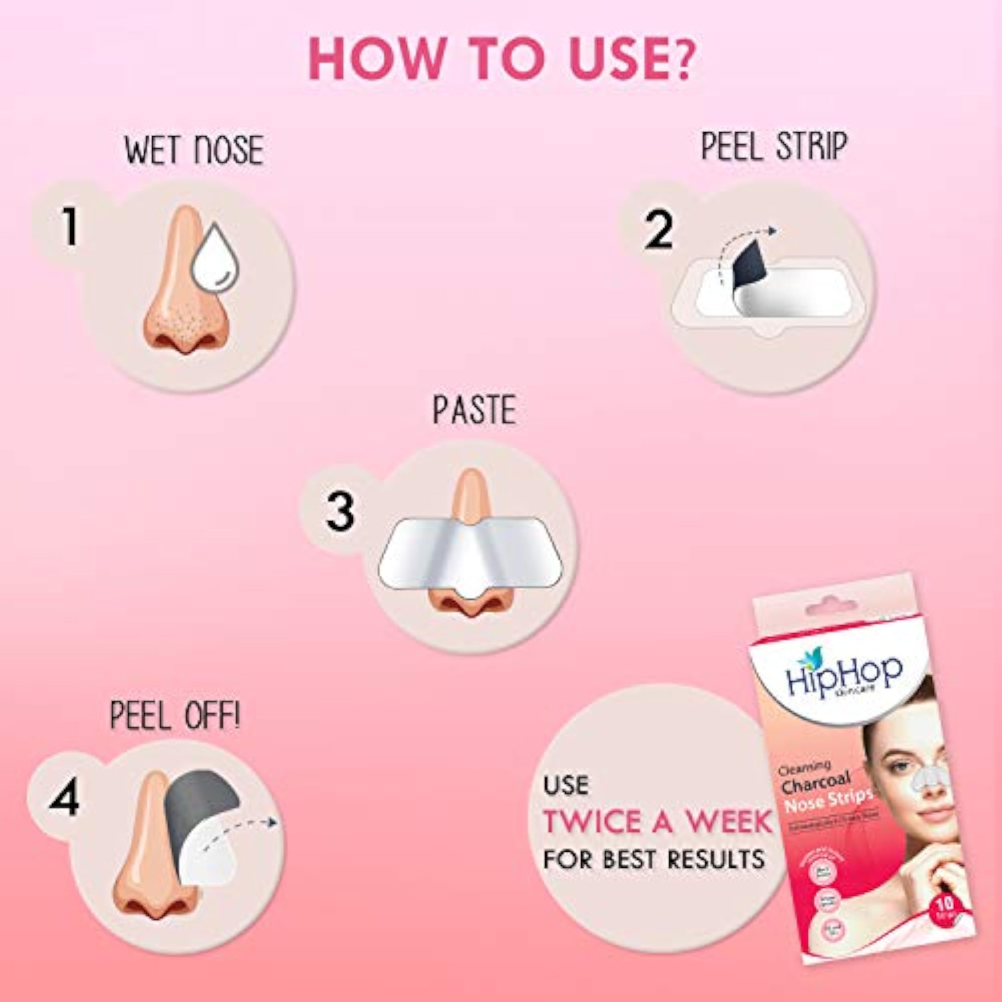 Charcoal Nose Strips + Acne Patch Combo, Pore Care