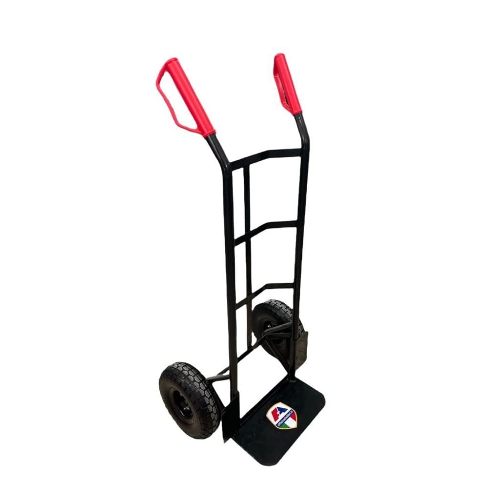 Carrello porta pacchi portata 200kg in acciaio tubolare verniciato con ruote in poliuretano piene misure 480x480x1190mm