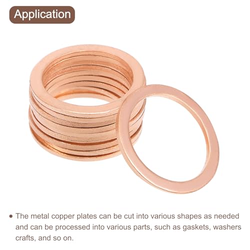 QUARKZMAN 2 Stück Kupferplatten 100mm Durchmesser, 0.5mm Dicke Kupferblech Rund Metallplatten, Nr. 25 T2 Kupfer Blechplatten Rosegold Runde Kupferplatte für Handwerk Elektrische Reparaturen