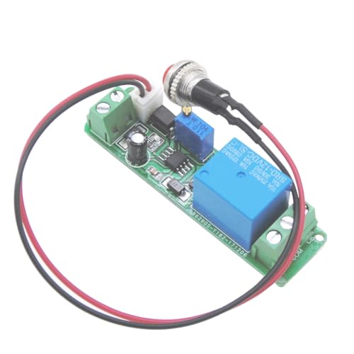 Nagoyuki DC 12V Temporizador Temporizador Retardo 1 10S Tiempo Relé Ajustable con Luz Indicadora Apagar MóDulo de Relé Interruptor de Retardo de Disparo