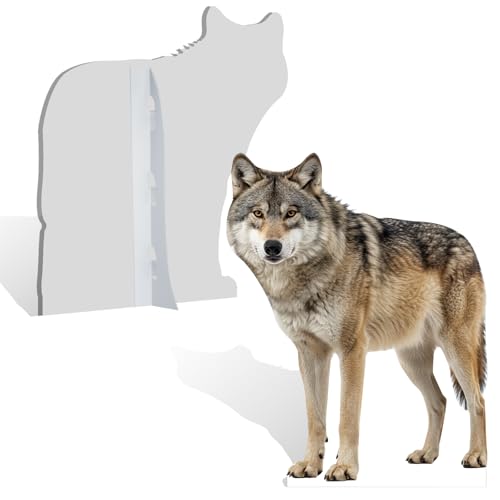 Image of Wolf Cardboard Cutout, 4ft Life Size, Fun Animal Standup, 1 PC | Fun Animal Standup, 4ft Life Size Wolf Cardboard Cutout for Events, Party Decor, Birthday, Photos, 1 PC