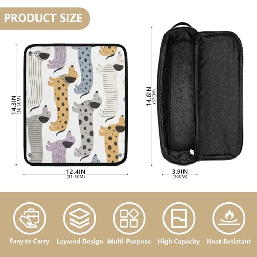 Bolso de viaje para herramientas de cabello con base resistente al calor, gran capacidad para planchas, rizadores y organizador portátil miniatura 4