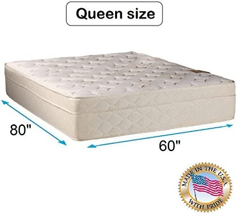 DS Solutions USA Beverly Hills Queen Firm Foam Encased Eurotop Mattress Only - Sleep System with Enhanced Support, Fully Assembled, Knit Cover, Orthopedic