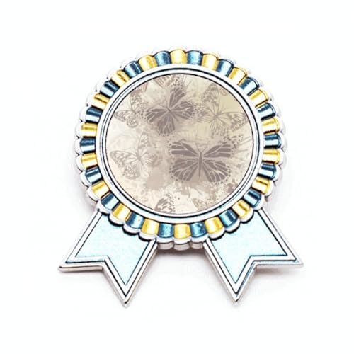 Broche papier peint vintage grise métal M pour décoration murale