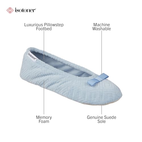 Image of isotoner Women's Diamond Microterry Ballerina Slippers