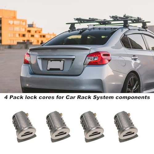 4 Pack Lock Cores for Yakima SKS Car Roof Rack System Components, Includes 4 Cylinders Cores, 4 Opening Keys and 1 Control Key (4 Pack)