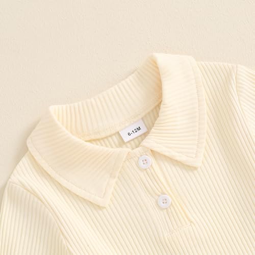 Image of BeQeuewll Fall Winter Toddler Baby Girl Clothes 2Pcs Long Sleeve Ribbed Knit Shirt Plaid Skirt 1T 2T 3T 4T 5T Girls Dress