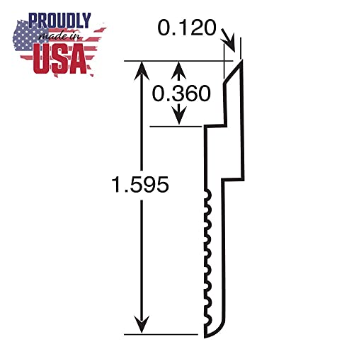Image of Outwater 46 inch Length 2 Pack Mill Finish Aluminum Z Panel Hanger Clip with Holes
