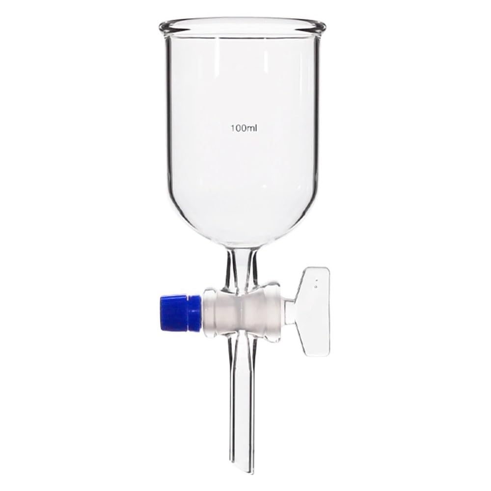Vetreria da laboratorio 50 100 200 300 500 1000ml Vetro Boro Cilindrico Rotondo Vetreria da Laboratorio Esperimento(100ml Glass Tap)